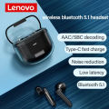 Lenovo XT96 Earbuds - True Wireless - Headphones - BT 5.1 - Mini Earbuds Sport Headset - In-Ear Music Earphone - Touch Control - Charging Case - Black. 