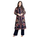 Eid Collection - Embroidered Gown with Sleeveless Inner and Trouser, Stitched 3-Piece Dress for Women by Rangoli. 