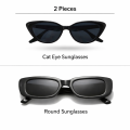 Bestwear.pk Vintage Rectangle Sunglasses For Men & Women - Retro Driving Sun Glasses For Girls & Boys - Cateye Classic Triangle Frame Fashion Unisex Shades for Ladies - Rectangle Style Eyewear Eyeglasses. 