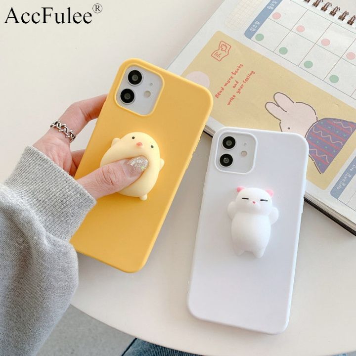 D Toy Bunny Cat ishy 3 Shell Squax Animal Pro M10S 10O 12S Mi Note for Xiaomi Red 13 Pr11T 11S 10T TPU Cover Soft Case