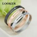 【Hengli jewelry story】LOOKER 2021 Rose Gold Color Hollow Crystal Stainless Steel Love Men Women Carter Bangle CC Cuff Bracelet Valentine. 