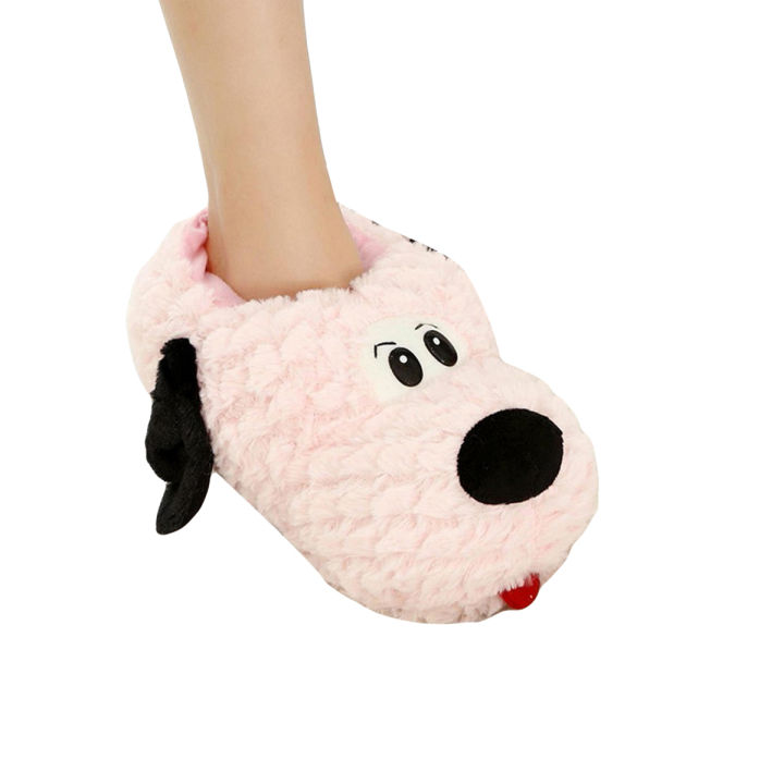 FOOT SOFA】Couple Winter Soft Puppy Slippers Cute Household