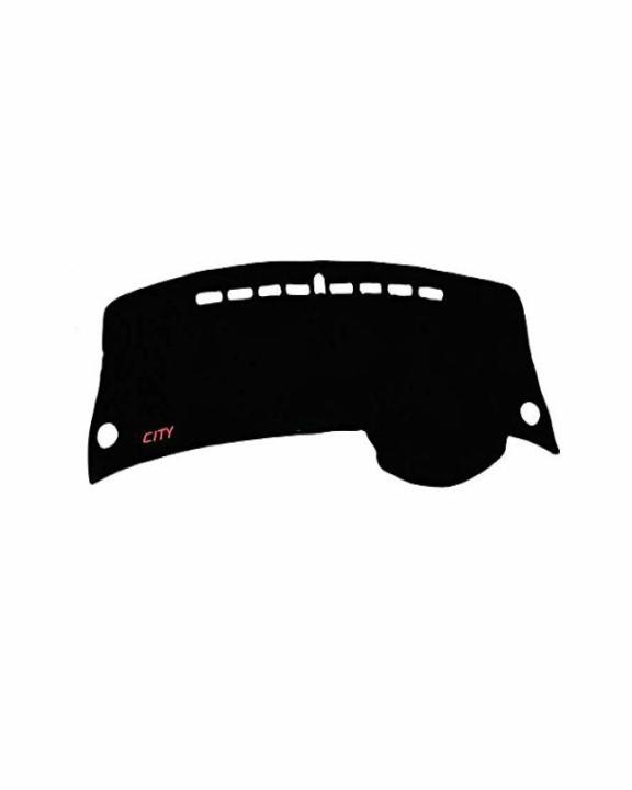 Car Dashboard Cover Carpet For Honda City 2008 2009 2010 2011 2012 2013 2014 2015 2016 2017 2018 - Black