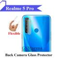 Realme_5 Pro Full Black 9D Tempered Glass Edge to Edge Full Glue Screen Protector + Back Camera 9H Gorilla Flexible Protector For Realme5 Pro. 