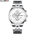 New CUENA/ Caddy Men's Watch Quartz Watch Steel Band Calendar Fashion Watch Factory. 