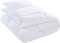Utopia - Comforter King Queen Twin White All Season Plush Siliconized Fiberfill Duvet Insert Box Stitched. 