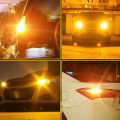 Etase 2X 7440 Canbus Super Bright Error Free LED Bulb for T20W21W 144 SMD Amber Reverse Tail Turn Signal Light. 