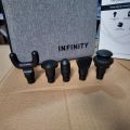 Rechargeable Infinity Massager PR Pro Imported massage device | 6 in 1 multiple attachements, 6 speed level, for targeted body muscle pain relief with powerful battery backup.. 