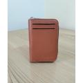 KaiHua RFID Blocking Wallet for Men – PU Leather Zipper Card Holder with 13 Card Slots, Compact & Casual. 