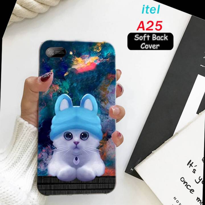 itel A25 Back Cover - Cat Soft Case Cover
