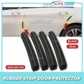 Car Door Guards Edge Protectors-Rubber-White&Black-4Pcs. 