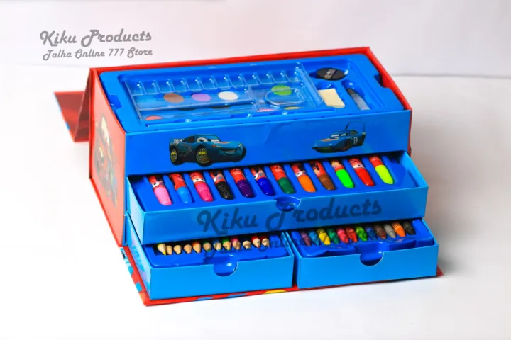 Multi%20Colour%2054%20Pieces%20Kids%20Art%20Artist%20Set%20in%20a%20Box%20with%20Drawers%20Pens%20Pencils%20Crayons%20Paints%20-%20Image%203