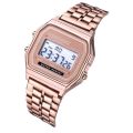 Stainless Steel Strap Men Business Watch Vintage LED Digital Sports Watches Electronic Wrist Band. 