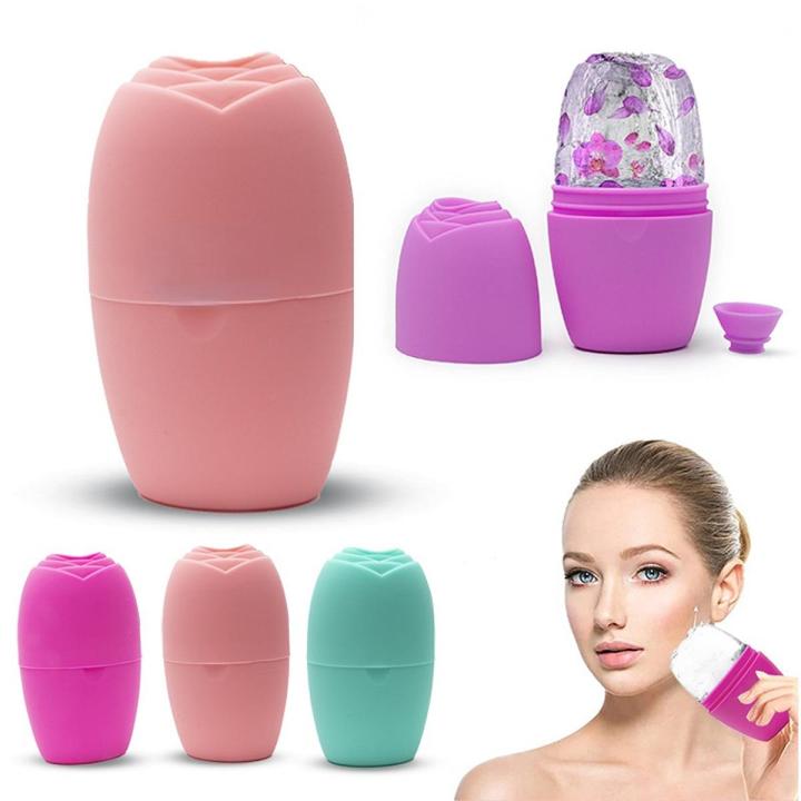 2022 Skincare Beauty Lifting Contouring Tool Silicone Ice Cube Trays Ice Globe Ice Balls Face Massager Facial Roller Reduce Acne
