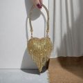 Mini Heart Shape Handbag for Girls & Women | Tassel Chain Strap Crossbody Bag | Evening Party Wedding Eid Clutch Purse | Small Shoulder Bag. 