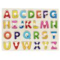 Wooden Capital ABC Sheet For Kids Learning With Wood Knob. 