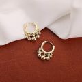 JEWELLER  Copper Hoop Earrings For Women Small Simple Round Bead Punk Earrings Party Fashion coin Jewelry. 
