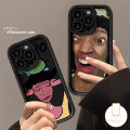 MissConnie Personalized Ugly Phone Case Compatible For IPhone 15 11 7Plus 13 14 12 11 Pro Max X XR 6 7 8 6S Plus XS MAX SE 2020 Soft Angel Eyes Shockproof Black Ugly Casing Emoji Cover. 