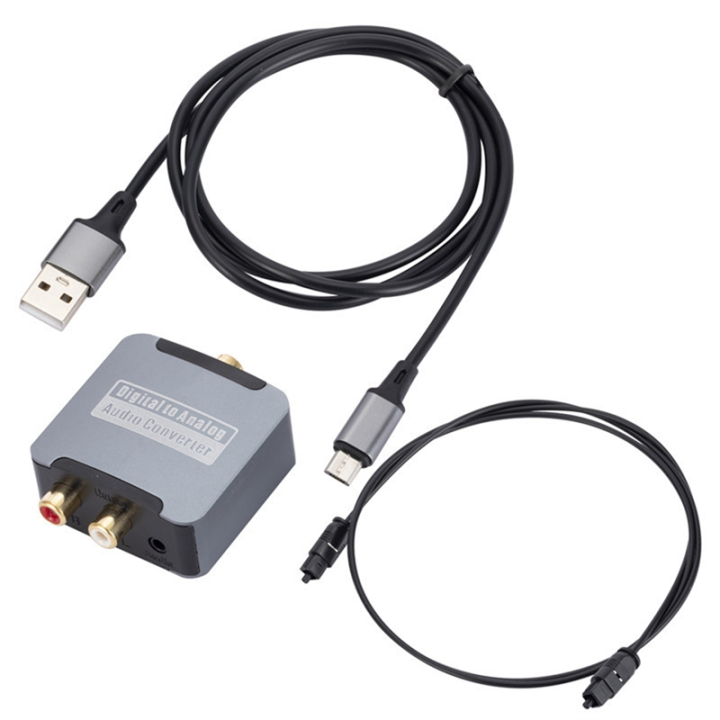 Digital Optical Fiber Coaxial Audio Converter TV SPDIF to 3.5mm Lotus Audio Digital to Analog Decoder Parts