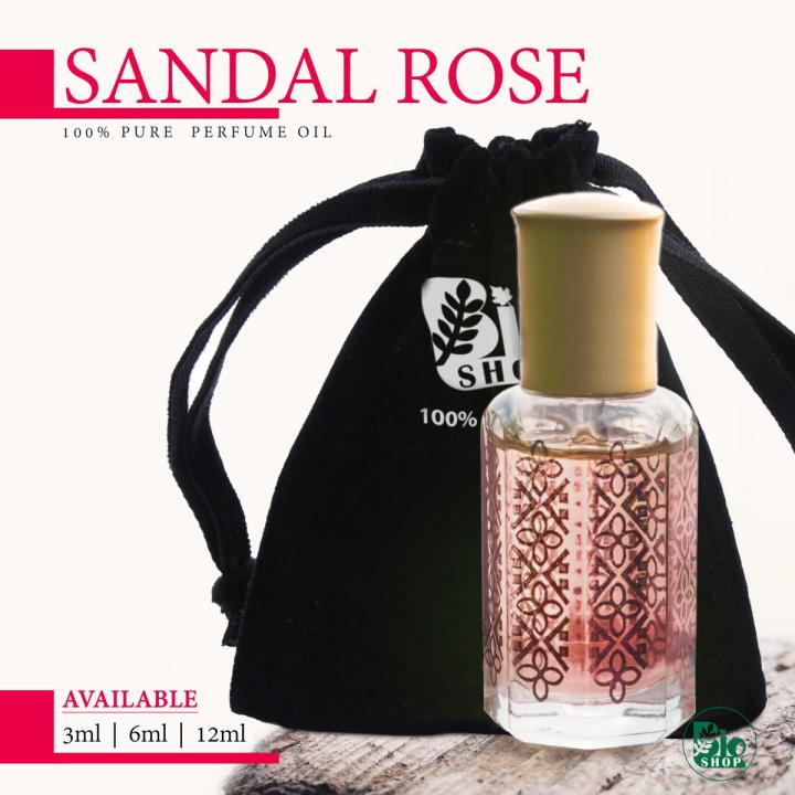 Sandal Rose Attar Non-Alcoholic Arabic Original Concentrated Perfume Oil for Men & Women