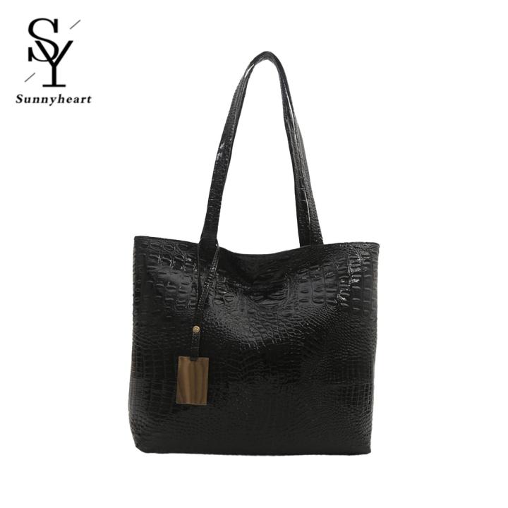 Sunnyheart Ol Commuting Shoulder Bag Stylish Large Capacity Shoulder Bag for Women Perfect for Work Travel Dating Glossy Faux Leather with Chic Pendant Detail Zipper Closure Available in Pure Colors Great for Ol
