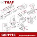 Stopping Device Locking Cog Replacement Spare Parts for Bosch Demolition Hammer GSH11E A20. 