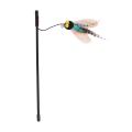 Funny Simulation Insect Cat Teaser Stick Detachable with Bell Cat Feather Toy Random Color Bite Resistant Pet Interactive Toy for Self Happy. 