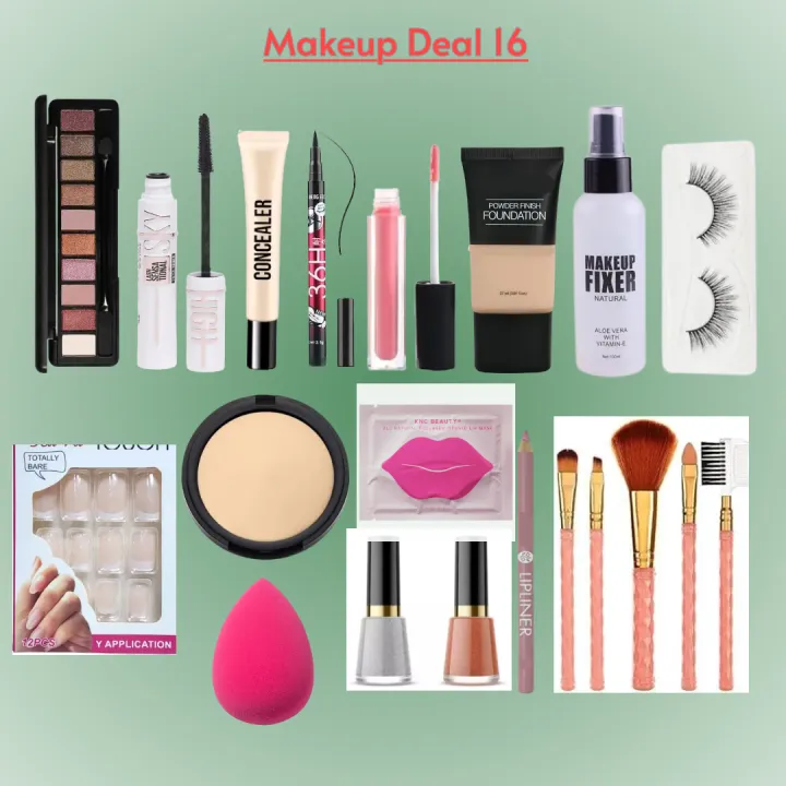 Pack%20of%2016%20Wending%20Makeup%20Deals%20Of%20Eyeshadow%20+%20Concealer%20+Gloss+%20Powder+%20Base%20+%20Mascara%20-%20Image%202