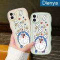 dienya For Xiaomi MI Redmi 10 5G Case Cartoon Cute Shy Doraemon Colorful Lovely Cream Wave Border Soft Clear Shockproof Phone Cases Creative Camera Transparent Casing Simple Silicone Protective Cover. 