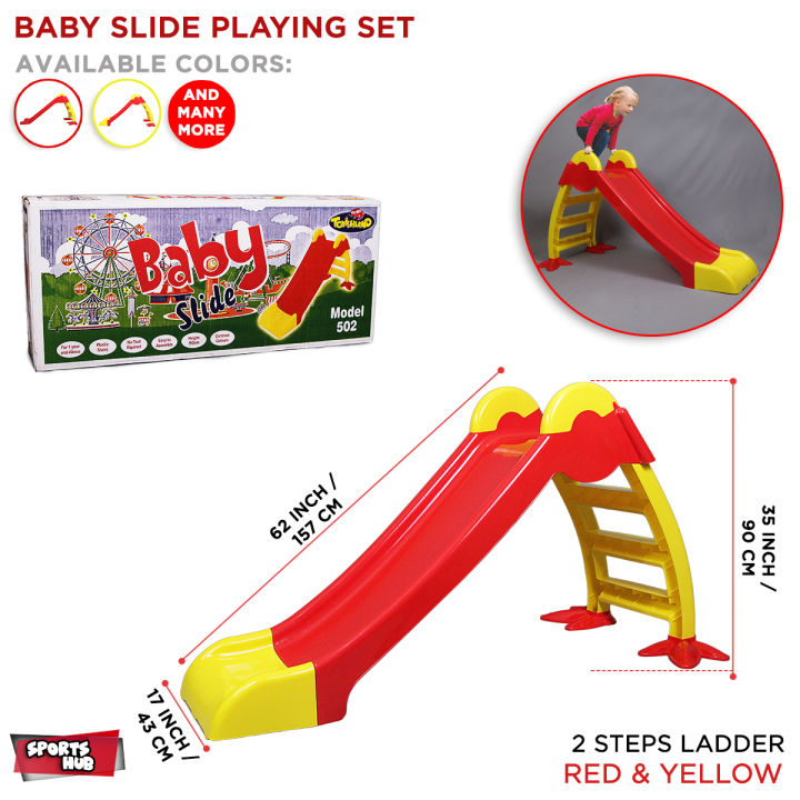 2, 3 & 4 Steps Kids Slide and Climber Indoor Outdoor Playground Plastic Climber Toys Quick Set Up Playset For Home Room Backyard Easy to Store Safe Toy for Toddler Slip And Slide For Kid, High Quality Slide for Kids, Healthy Activity for Baby Garden Play