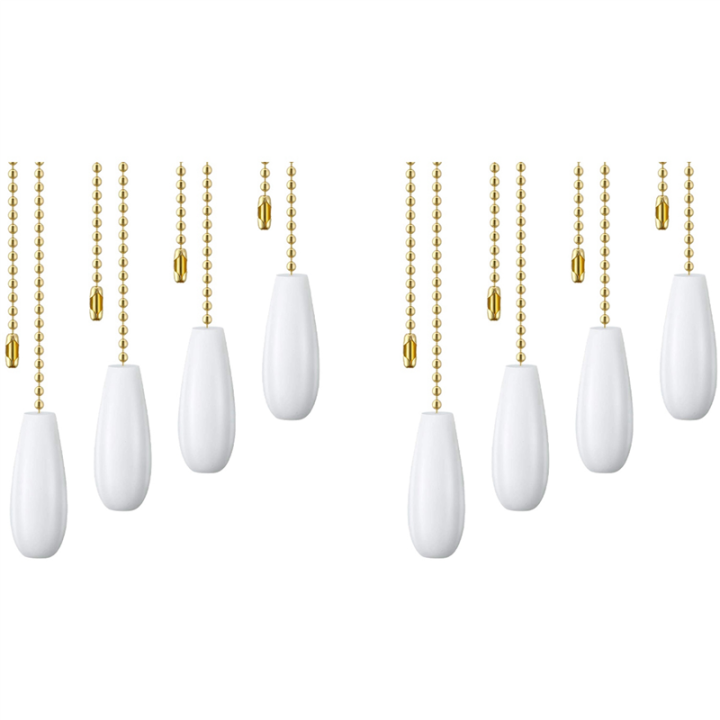 8 Pieces Ceiling Fan Chain Pulls Wooden Pull Chain Extension Pull Chain for Ceiling Light Lamp Fan Chain