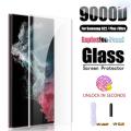 Samsung Galaxy S22 Full Edge 3D Curved Tempered Glass Film W/UV Liquid Adhesive Light Installation Kit [Case Friendly] Screen Protector Compatible for S22. 