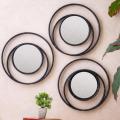 Deco.pk 3 piece wall mirror set for wall decorations home decoration orbit design. 