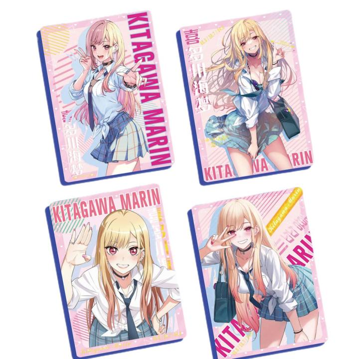 Kitagawa Marin My Dress-Up Darling anime peripheral homemade flashcards anime figure collection card toy gift 4pcs/set