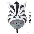 14 Inches Jungle Safari Animals Balloons, Mylar Foil Balloon Kits For Animal Themed Kids Birthday Party Decorations,Multicolor. 