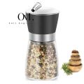 Salt and Pepper mill (Black Lid )grinder Shaker Spice Salt Container Condiment Jar Holder grinding bottles. 