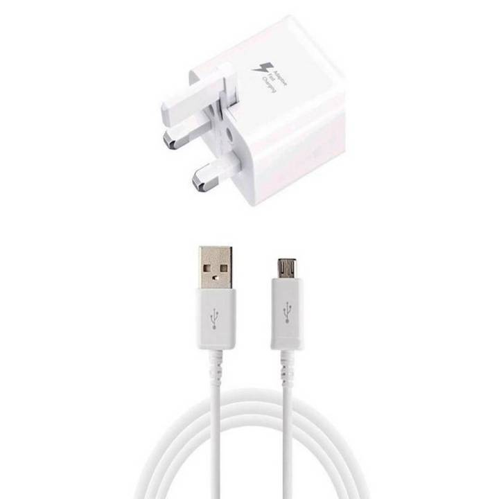 Pack of 2 - Data Cable & Charger For Samsung - White