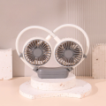 TRIMUX  USB Rechargeable Wearable Portable  Neckband Double Fan Personal Neck Fans. 