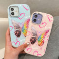 UCUC for Samsung A05S Back Cover Rainbow Butterfly Luxury Plating Lens Soft Candy Phone Case. 