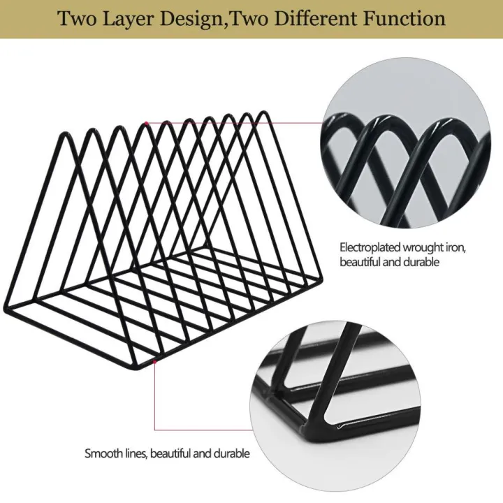 Magazine%20Rack%20Heavy%20Duty%20Newspapers%20Holder%20Magazine%20Letters%20Storage%20Files%20Folder%20Stand%209%20Slot%20Desktop%20Organiser%20Book%20Shelf%20Vintage%20Design%20Metal%20Home%20Office%20(Black)%20-%20Image%204