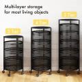 Kitchen Round shape Storage Rack Vegetable Rack 3/4/5 Layer's  360 Degree Movable Cylindrical Kitchen Storage Rack, Closet Storage Rack, Condiment Jars, Vegetable and Fruit Kitchen Storage Trolley for Home/Office. 