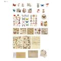 Scrapbook Sticker Set Vintage Aesthetic Scrapbook Stickers Set Exquisite Patterns for Diy Journaling Scrapbooking Multi-use Supplies Kit Scrapbook Paper Stickers. 