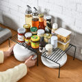 Premium Metal Kitchen Organizer Rack, Expandable Storage Shelf for Cabinets. 