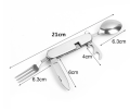 Stainless Steel Camping Folding Swiss Knife Outdoor Multitool Portable Pocket Fork Knife Spoon Box Cutter EDC Gadget Hand Tools. 