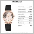 【ETOP】Simple Elegant Ladies Watcehs Literary Leaf Versatile Women Quartz Watch Temperament  Female Dress Wristwatcehs Relogio Feno. 
