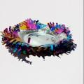 Pack of 12 Mehndi  Rasam e Hina Plates Disposable  (Multicolour Colour). 