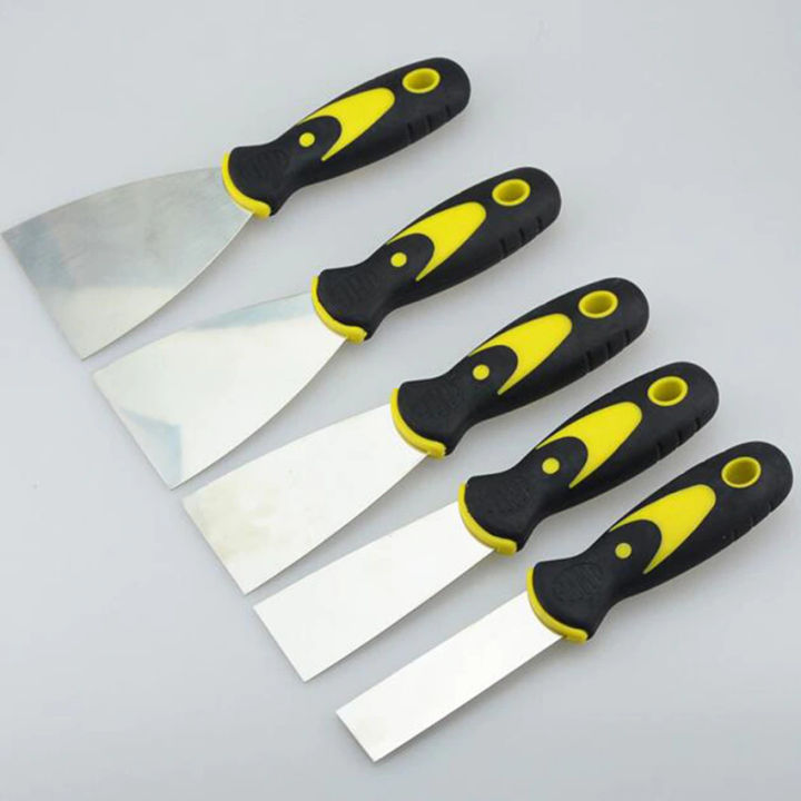 Putty Knife, Spackle Knives, 2 Piece Metal Steel Drywall Tools with Soft Rubber Handle Scraper Trowel, Used for Drywall, Paint, Wallpaper, Wall Putty Remover Tool,All Sizes Available(2, 2.5, 3, 4, 6inches)
