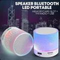 Mini Portable Bluetooth & Rechargeable Speaker with Light + SD Card + USB Supported Multi Color. 