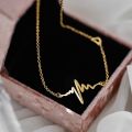 Heart Wave Necklace For Women - Elevate Your Look With Stylish Necklace For A Romantic And Elegant Appearance. 