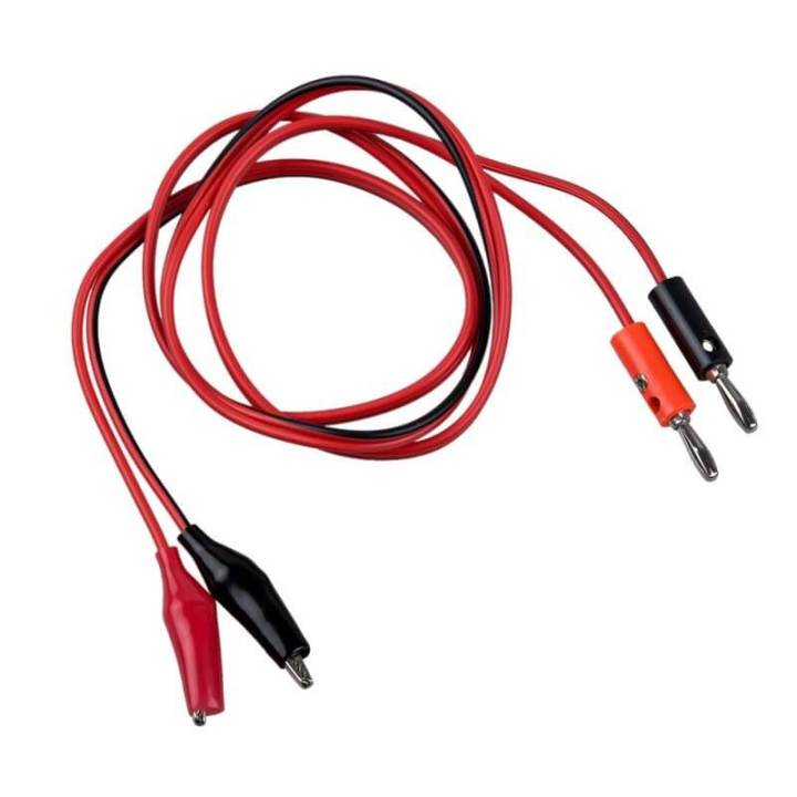 Alligator Clip Test Lead Cable for Banana Plug 1M Black Red